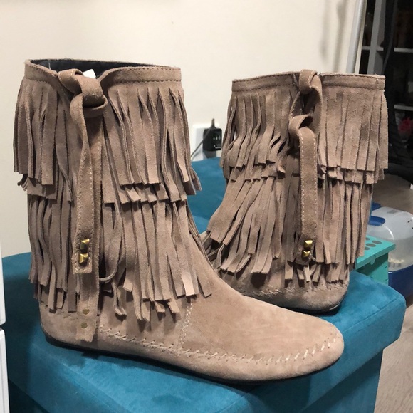 Fringed 100% suede - Picture 4 of 4